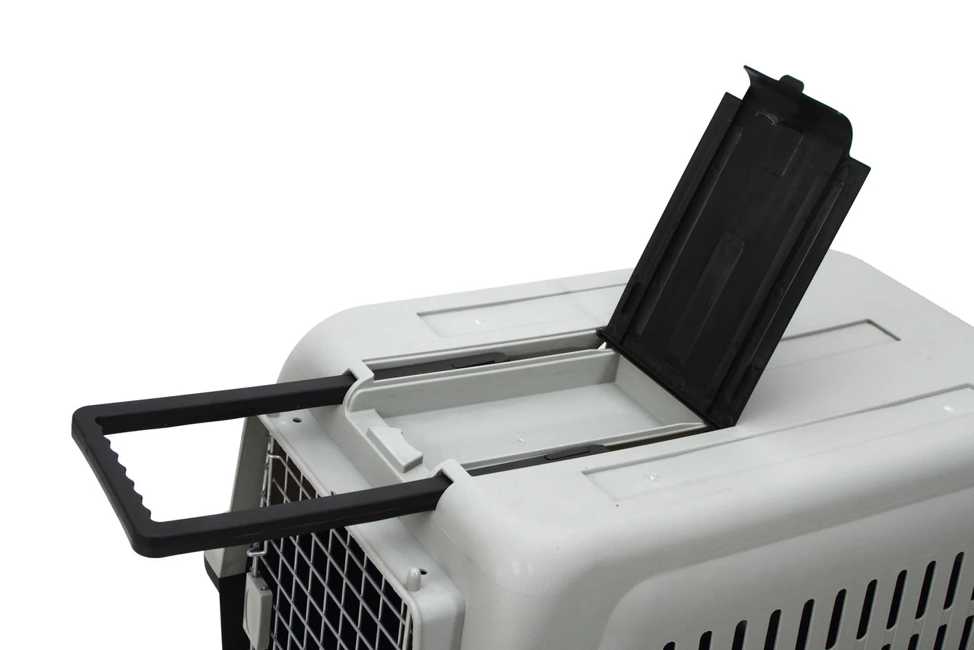 YES4PETS LARGE PLASTIC KENNELS PET CARRIER DOG CAT CAGE CRATE WITH HANDLE AND WHEEL BLACK