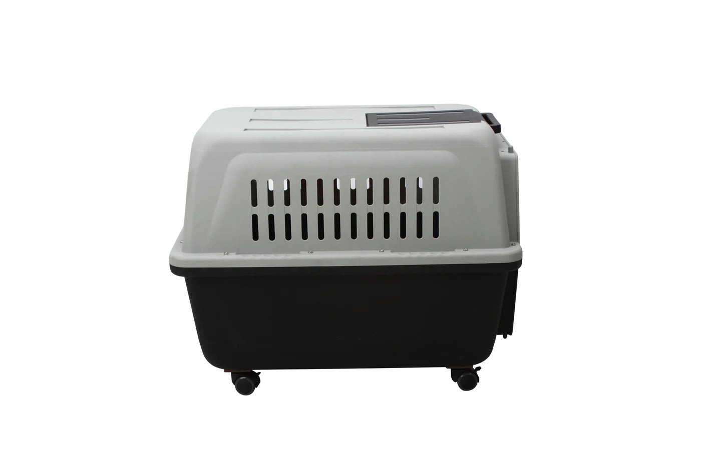 YES4PETS LARGE PLASTIC KENNELS PET CARRIER DOG CAT CAGE CRATE WITH HANDLE AND WHEEL BLACK