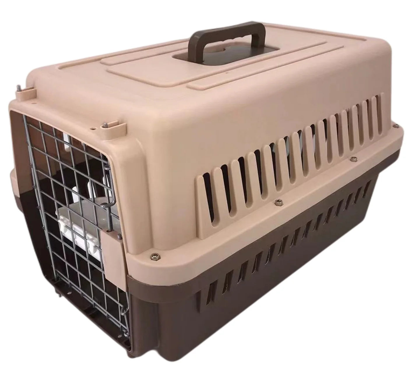 YES4PETS NEW MEDIUM DOG CAT RABBIT CRATE PET AIRLINE CARRIER CAGE WITH BOWL & TRAY PINK