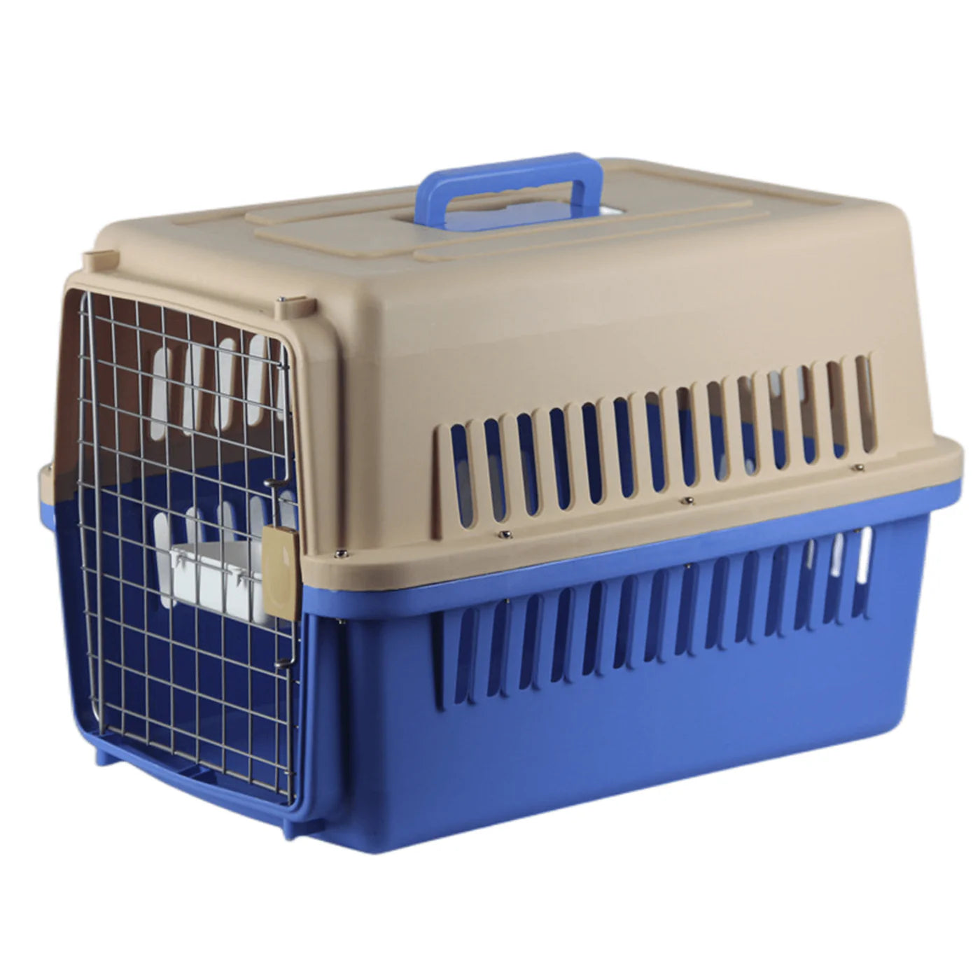 YES4PETS NEW MEDIUM DOG CAT RABBIT CRATE PET AIRLINE CARRIER CAGE WITH BOWL & TRAY PINK