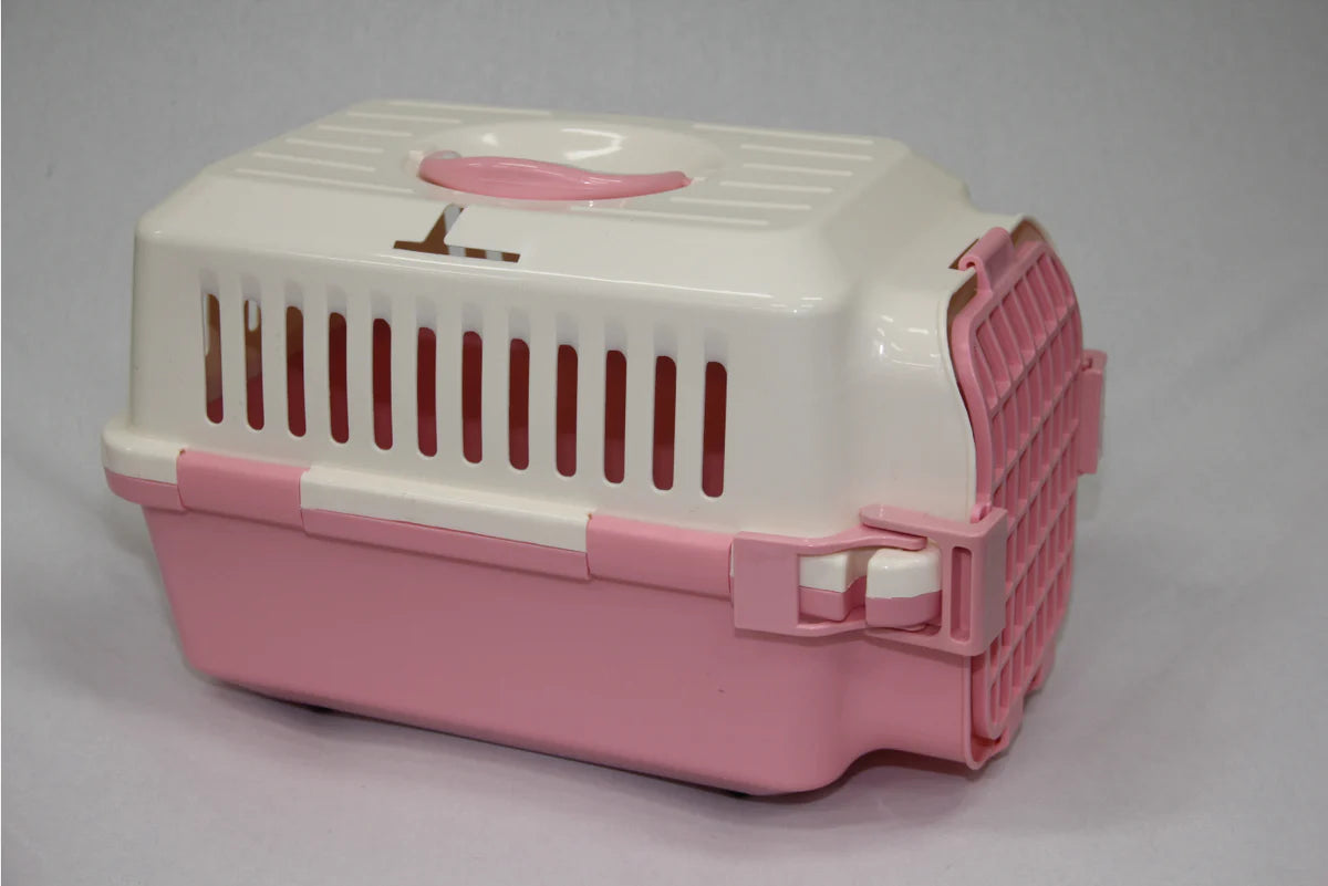 YES4PETS SMALL DOG CAT CRATE PET CARRIER RABBIT GUINEA PIG CAGE WITH TRAY-PINK