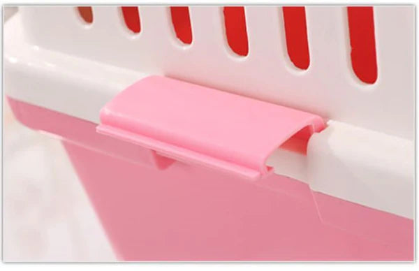 YES4PETS SMALL DOG CAT CRATE PET CARRIER RABBIT GUINEA PIG CAGE WITH TRAY-PINK