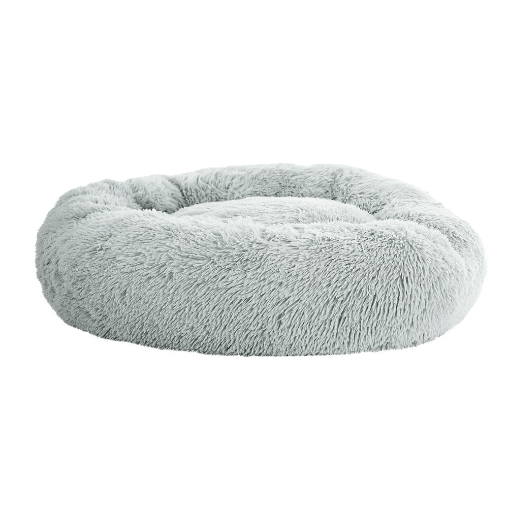 i.Pet Pet Bed Dog Cat 90cm Large Calming Soft Plush White Brown Supplier SKU: PET-BED-D90-WHBR