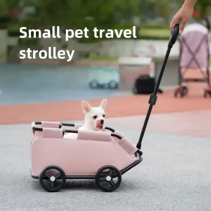 Compact Foldable Pet Stroller for Dogs and Cats – Lightweight Travel Pushchair for Small Pets, Teddy Dogs, and Cats – Portable and Collapsible Pet Buggy for Outdoor Adventures