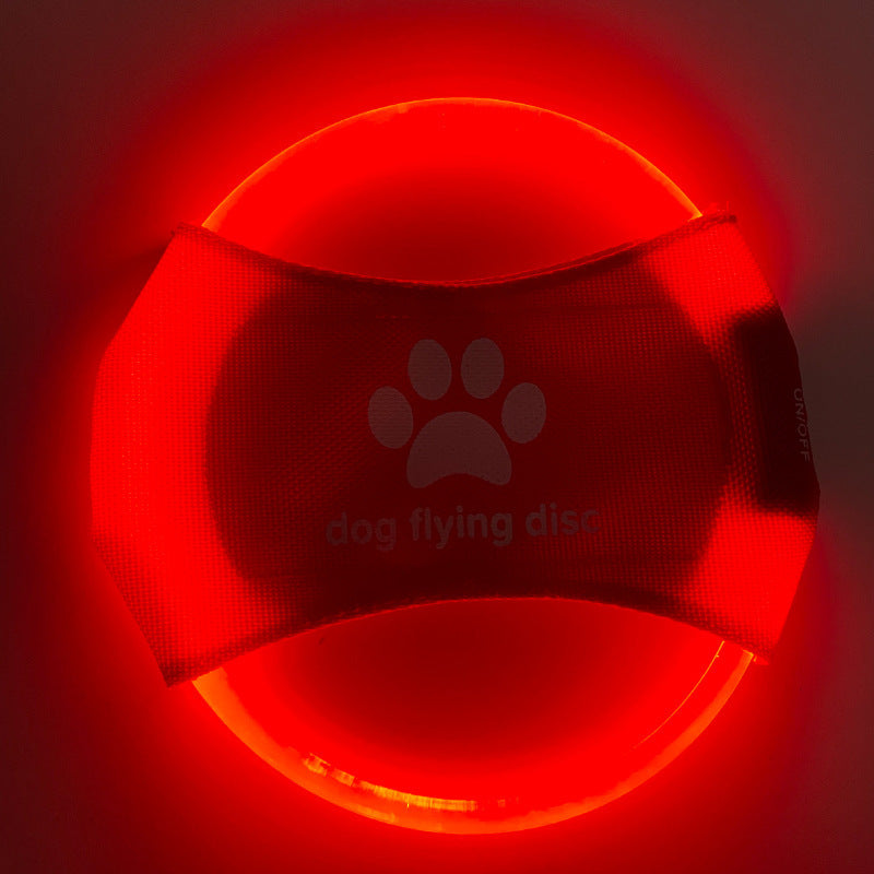 LED Light Up Dog Frisbee - Rechargeable & Durable Pet Toy