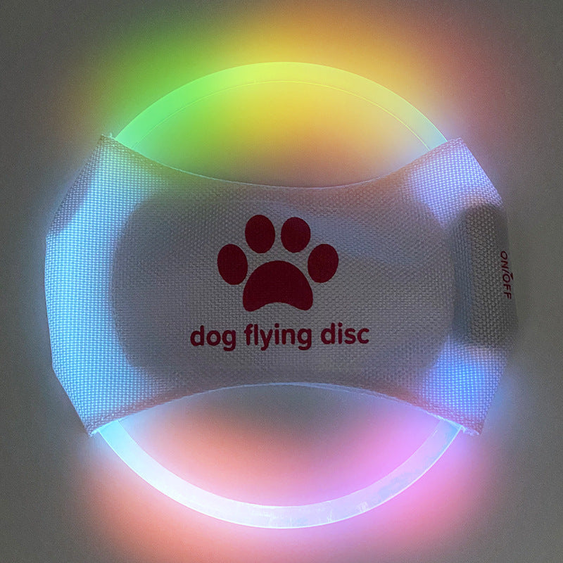 LED Light Up Dog Frisbee - Rechargeable & Durable Pet Toy