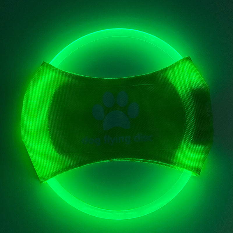 LED Light Up Dog Frisbee - Rechargeable & Durable Pet Toy