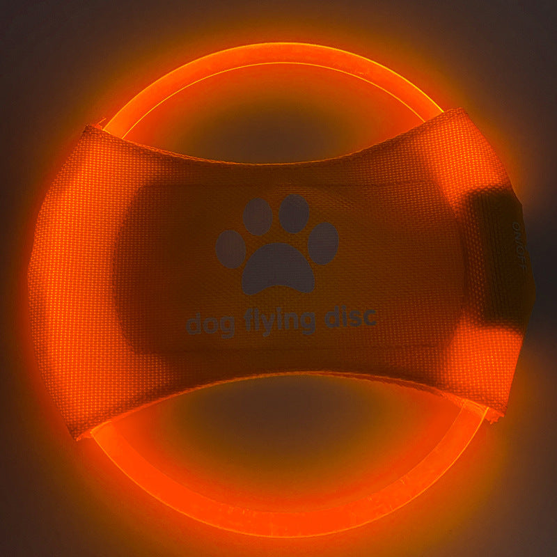 LED Light Up Dog Frisbee - Rechargeable & Durable Pet Toy