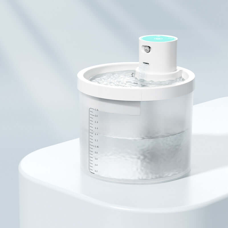 Black Wireless Automatic Pet Water Fountain - 2.2L Motion Sensor Dispenser