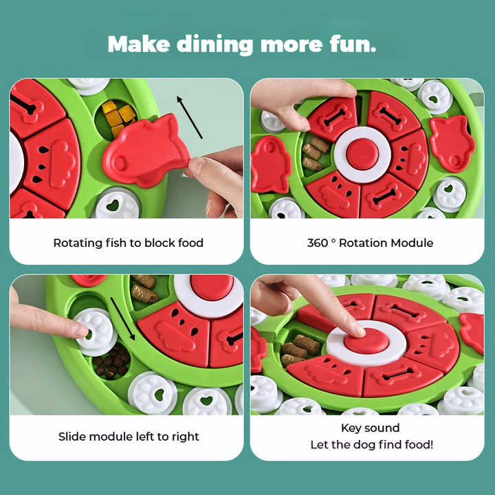 Interactive Pet Puzzle Feeder Toy - Slow Eating & Mental Stimulation Game for Dogs & Cats
