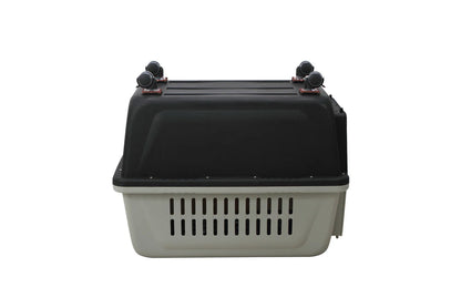 YES4PETS LARGE PLASTIC KENNELS PET CARRIER DOG CAT CAGE CRATE WITH HANDLE AND WHEEL BLACK