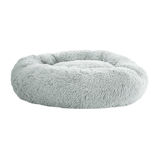 i.Pet Pet Bed Dog Cat 90cm Large Calming Soft Plush White Brown Supplier SKU: PET-BED-D90-WHBR