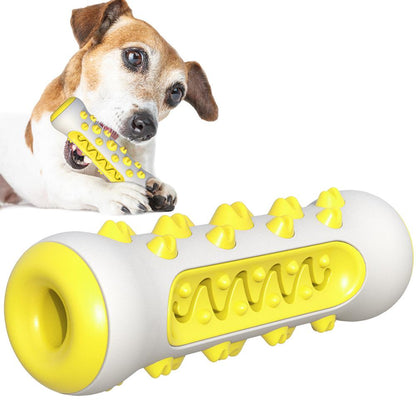 Green Dog Squeaky Toys For Aggressive Chewers, Tough Toothbrush Dog Chew Toy, Nearly Indestructible Rubber Toys For Pet Training, Teeth Cleaning, Playing And Chewing For Medium & Large Breeds
