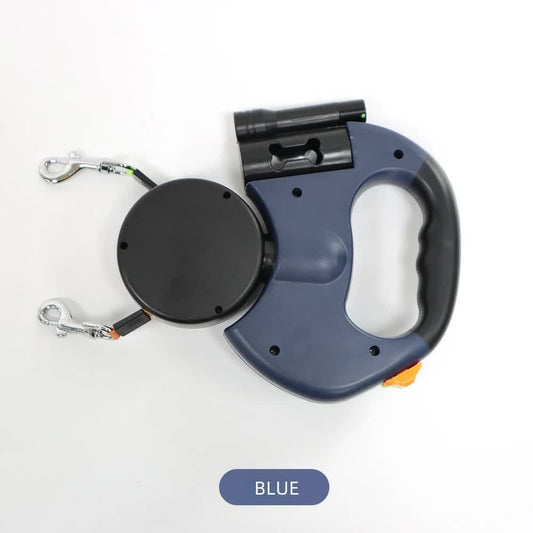 Dual Retractable Dog Leash - 2-in-1 Automatic Leash for Walking Two Dogs