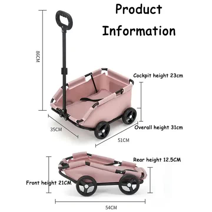 Compact Foldable Pet Stroller for Dogs and Cats – Lightweight Travel Pushchair for Small Pets, Teddy Dogs, and Cats – Portable and Collapsible Pet Buggy for Outdoor Adventures