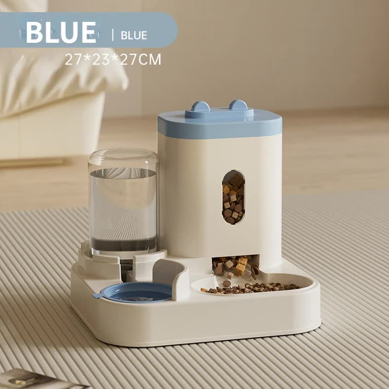 Grey Automatic Pet Feeder and Water Dispenser - Smart Dog Bowl & Cat Feeder, Universal Pet Feeding Station, Electric Pet Water Fountain