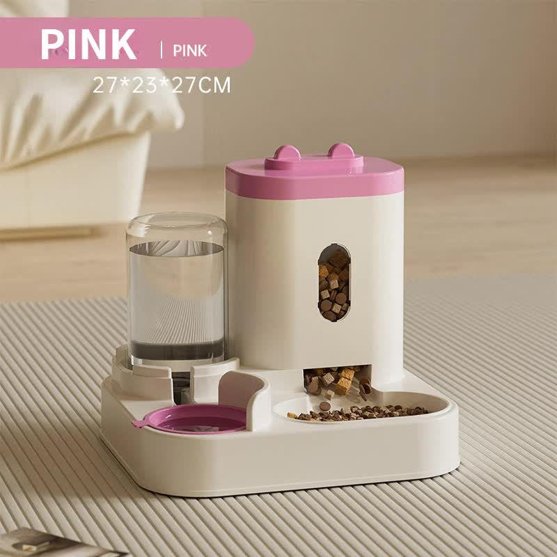 Grey Automatic Pet Feeder and Water Dispenser - Smart Dog Bowl & Cat Feeder, Universal Pet Feeding Station, Electric Pet Water Fountain