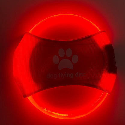 LED Light Up Dog Frisbee - Rechargeable & Durable Pet Toy