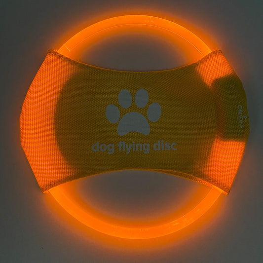 LED Light Up Dog Frisbee - Rechargeable & Durable Pet Toy