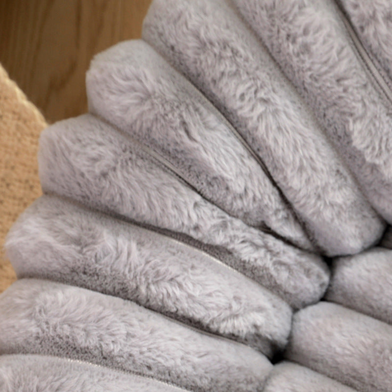 Plush Pet Bed - 40cm Round Dog & Cat Mat, Cozy PP Cotton Filled, Comfortable Pet Supplies